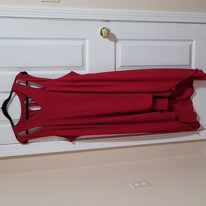 Red chiffon formal dress. 3x